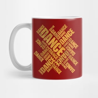 Typographic Dance (Rust) Mug